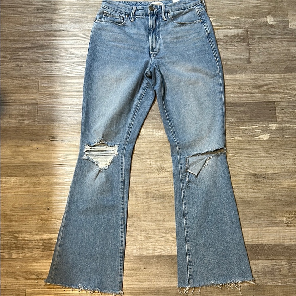 Good American Blue Bootcut Jeans